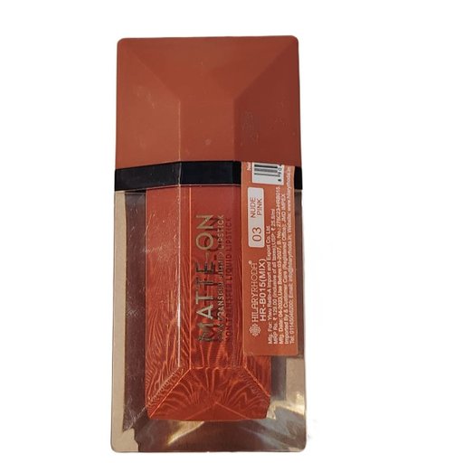 Hilary Rhoda Matte-On Transfer Liquid Lipstick Shade 03 Nude Pink – Long Lasting Waterproof Matte Lip Color for Women