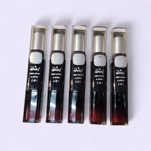 5 Pcs 2 in 1 Liquid Lipstick Matte & Gloss Combo | Long Lasting Waterproof Lipstick Set