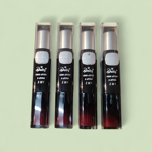 4 Pcs 2 in 1 Liquid Lipstick Matte & Gloss Combo | Long Lasting Waterproof Lipstick Set for Women