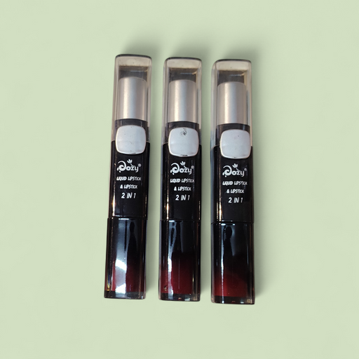 3 Pcs 2 in 1 Liquid Lipstick Matte & Gloss Combo | Long Lasting Waterproof Lipstick Set