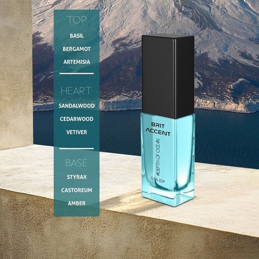 Brit Accent #Depth of Ocean Eau De Parfum (15ml) | Premium Long-Lasting Pocket Perfume | Fresh Aquatic & High-Concentration Signature Scent