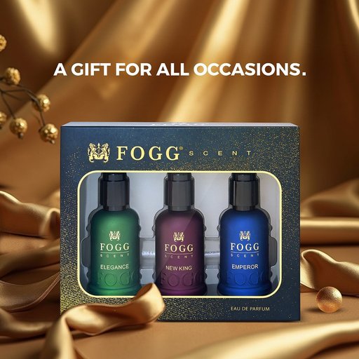 Fogg Scent Eau De Parfum Gift Set | Luxury Fragrance Trio for All Occasions | Long-Lasting Elegance, New King & Emperor Scents