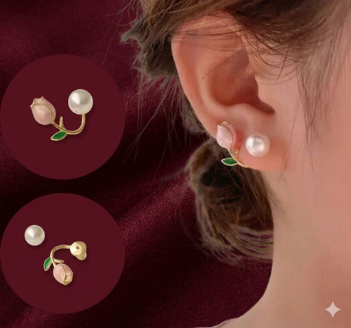 Flower curve earings 🌷