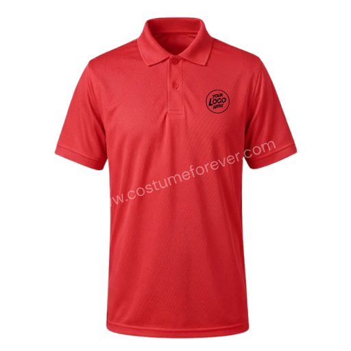 RED DRY FIT POLO T SHIRT FOR MEN | COSTUME FOREVER