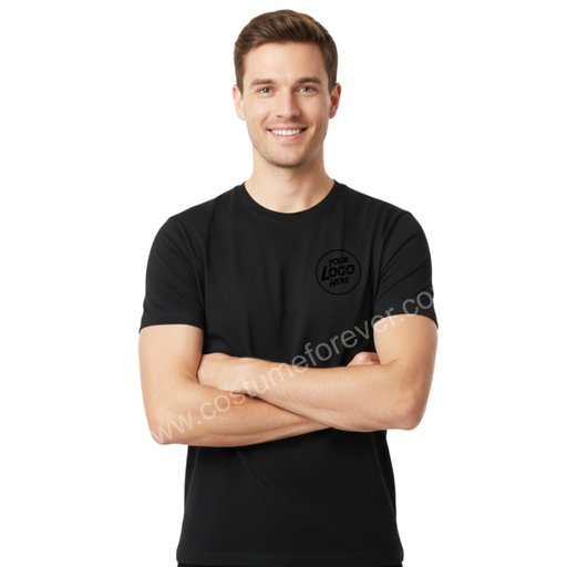 COTTON T SHIRT 180 GSM | BLACK | COSTUME FOREVER