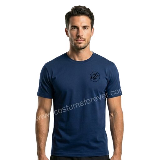 ROUND NECK DRY FIT NAVY BLUE T SHIRT | COSTUME FOREVER