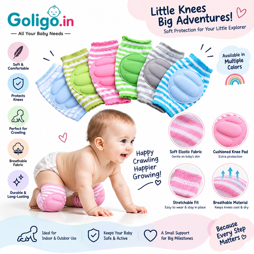 SafeTots Baby Knee and Elbow Guards - Protective Pads for Crawlers