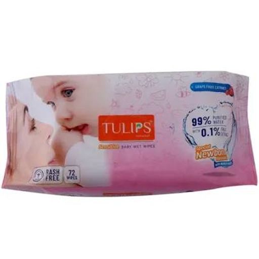 Tulip Sensitive baby wet wipes 72 pcs