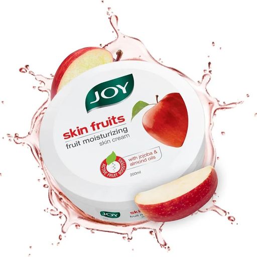 Joy Skin Fruits Moisturizing Skin Cream With Apple, Jojoba & Almond Oil (200ml) | Quick Absorbing & Non Sticky Moisturizer for Face, Hands & Body | For Healthy, Soft & Glowing Skin