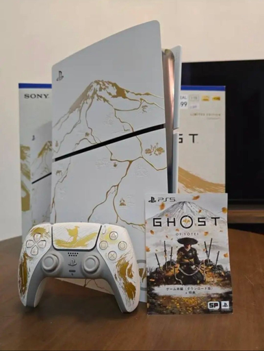 Sony PS5 PlayStation 5 Slim Console Ghost of Yotei Gold Limited Disc Edition Bundle PS5