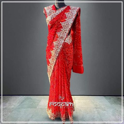 Pure Bandhej Saree