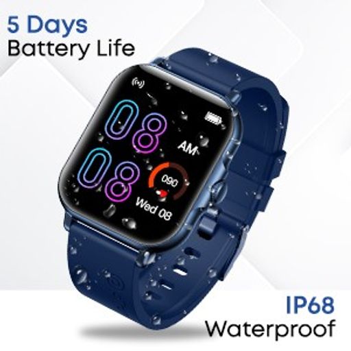 pTron Reflect Callz Smartwatch with Bluetooth Calling, 1.85" Full Touch Display, 600 NITS, Digital Crown, 100+ Watch Faces, HR, SpO2, Sports Mode, 5 Days Battery Life & IP68 (Black)