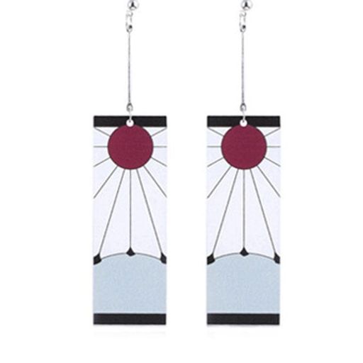 Demon Slayer, Tanjiro Hanafuda Earings (non pierced). 