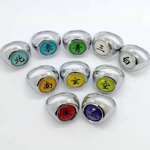 Naruto Akatsuki Adjustable ring Set of 10