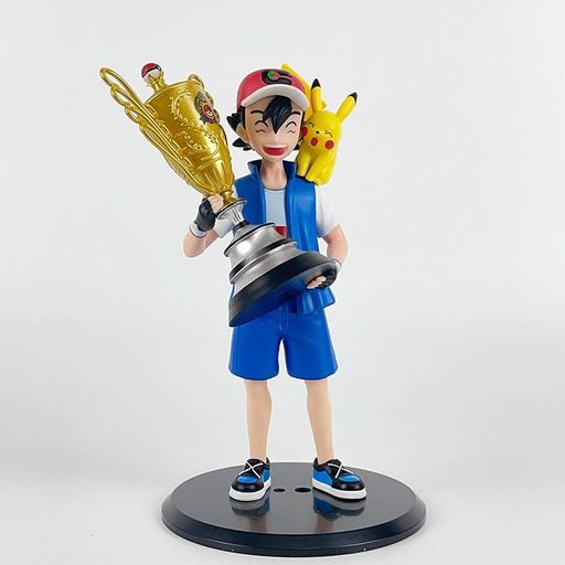 Ash Ketchum with pokemon world Championship Trophy