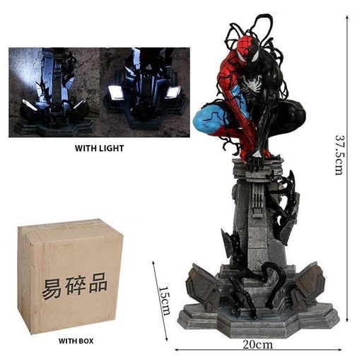 Symbiotic Spider-Man Venom statue with lights
