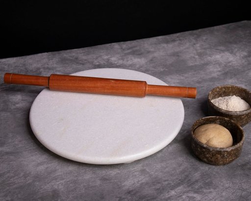 white marble roti maker chakla