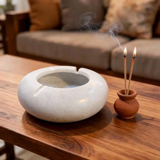 Marble Minimal Speckled Round Ashtray