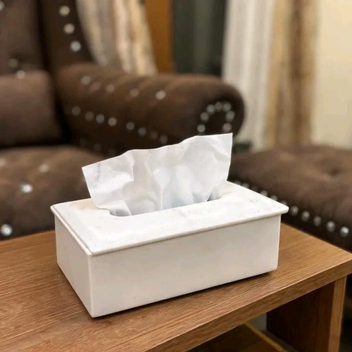 Marble Finish Rectangular Tissue Box Holder