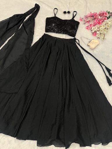 Black Crop Top Lahengha 