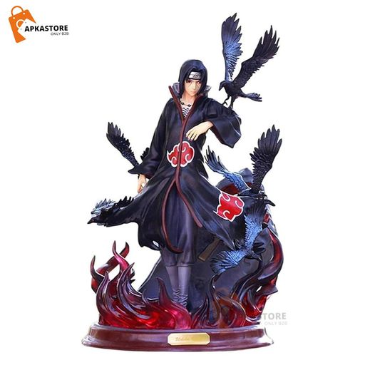 Blue Aura Naruto Itachi Action Figure Height -26CM PVC Material (Assembly Required) Multicolour Toys Naruto (Itachi Crow Figure)