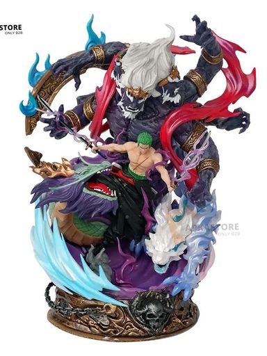 Roronoa Zoro King of Hell Yamato Asura Action Figure-25CM Statue Toys Standie Figurine for Anime Fans Collectible PVC 