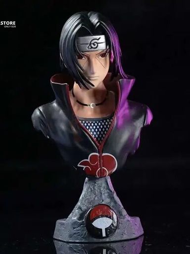 Blue Aura Naruto Itachi Action Figure Height -13CM Bust Figurine PVC Collectible for Anime Fans (Itachi Head)