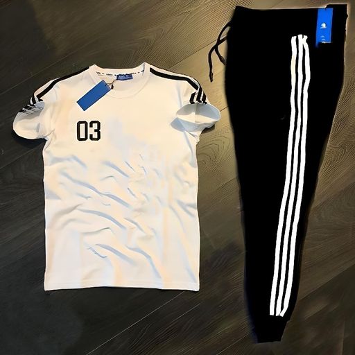 WHITE AND BLACK TRACKSUIT