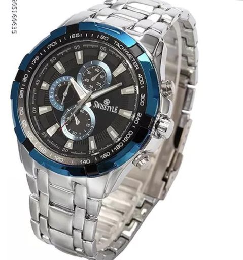 Swisstyle Men Metal Round Dial Silver Analog Watch