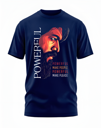 00077 - "Powerful" - Soft and Primium 100% Cotton T-Shirt