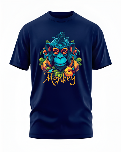 00107 - "Monkey Artistic" - Soft and Primium 100% Cotton T-Shirt