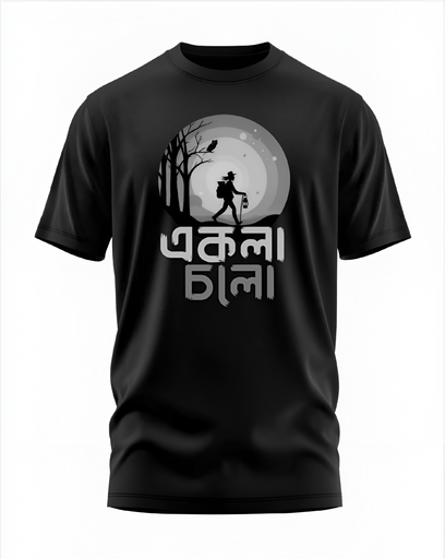 00126 - "একলা চলো" - Soft and Primium 100% Cotton T-Shirt