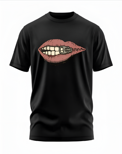 00129 - "Zip it" - Soft and Primium 100% Cotton T-Shirt