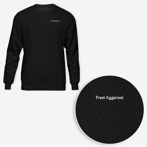 Black Zero Degree Crew Neck Sweatshirt