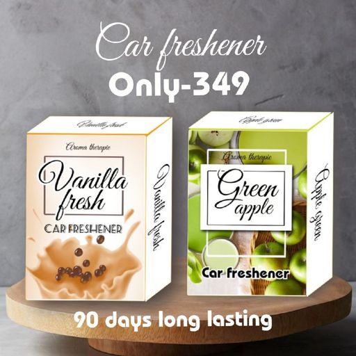 Vanilla & Green apple car perfume pack of 2