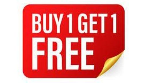 BUY 1 GET 1 FREE