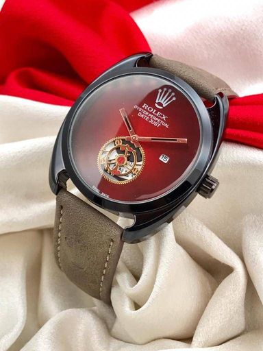 Rolex Mens🔥👉Rolex Leather Belt Working Second Crono Best Quality