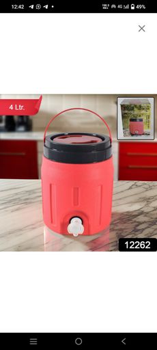 Water Jug with Insulated Water Jug 4 Ltr Water Storage Cool Water Storage for Travelling Water Jug  (4Ltr)
