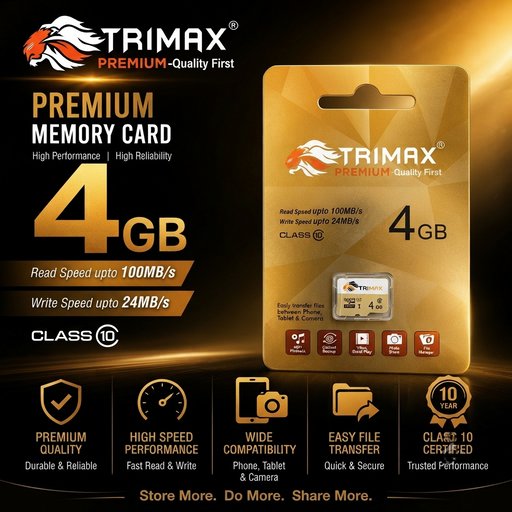 Trimax Premium 4 GB Micro SDXC Memory Card