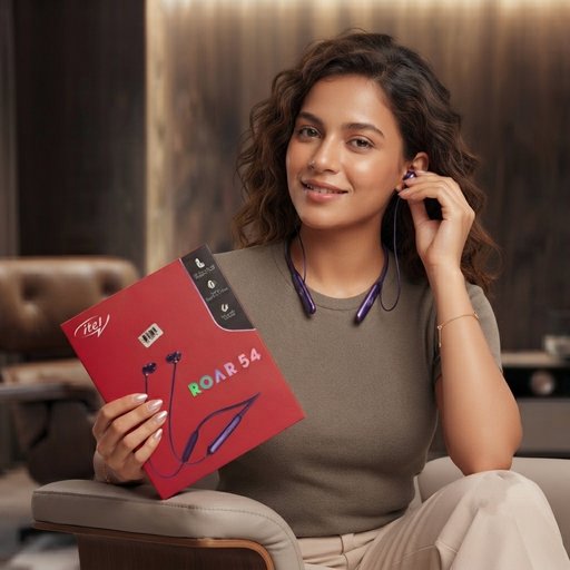 itel Roar 54 Wireless Neckband Earphones | 35 Hours Playback | 10mm Bass Boost Driver | Magnetic Earbuds