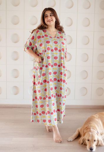 LazyDays Serene Lounge Slub Cotton Dress