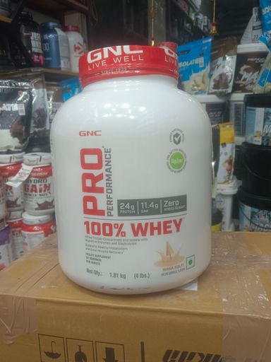 GNC Pro Performance 100% Whey Protein Powder | Boosts Strength & Endurance | Builds Lean Muscles | Fastens Muscle Recovery | Formulated In USA | 24g Protein | 5.5g BCAA | Chocolate Supreme | 4 lbs