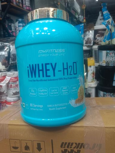Myfitness 100% Whey H2O | 80% Protein Per Serving | Isolate & Concentrate Blend | With Added Digestive Enzymes | Whey Protein Powder, 2kg (80 servings))