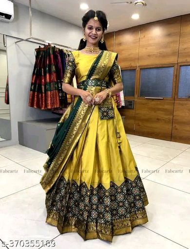 Regular Fit Art Silk Pretty Lehenga Choli