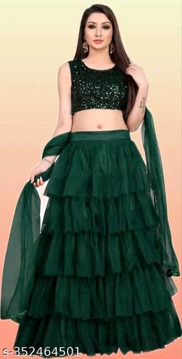 Manyata Fab fancy ruffle sequin work Lehenga Choli