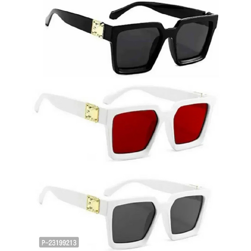 Stylish Premium Quality Sunglasses for Men & Women(Pack of 3)