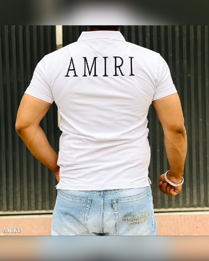 Amiri Collar Tshirt for Men's High Quality