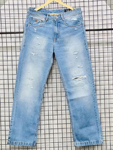 Trendy Blue Ripped Jeans