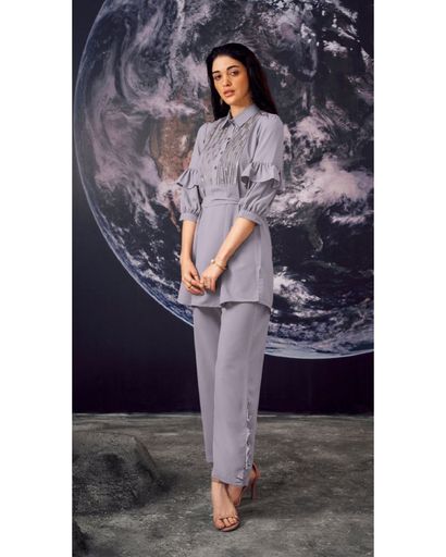 PAPPILION PURPLE HANDWORK CO-ORD SET (XL)
