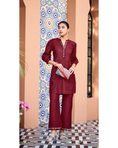 BURGUNDY CO-ORD SET (XXL)